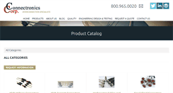 Desktop Screenshot of catalog.connectronicscorp.com
