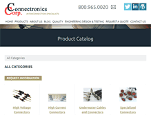 Tablet Screenshot of catalog.connectronicscorp.com