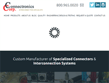 Tablet Screenshot of connectronicscorp.com